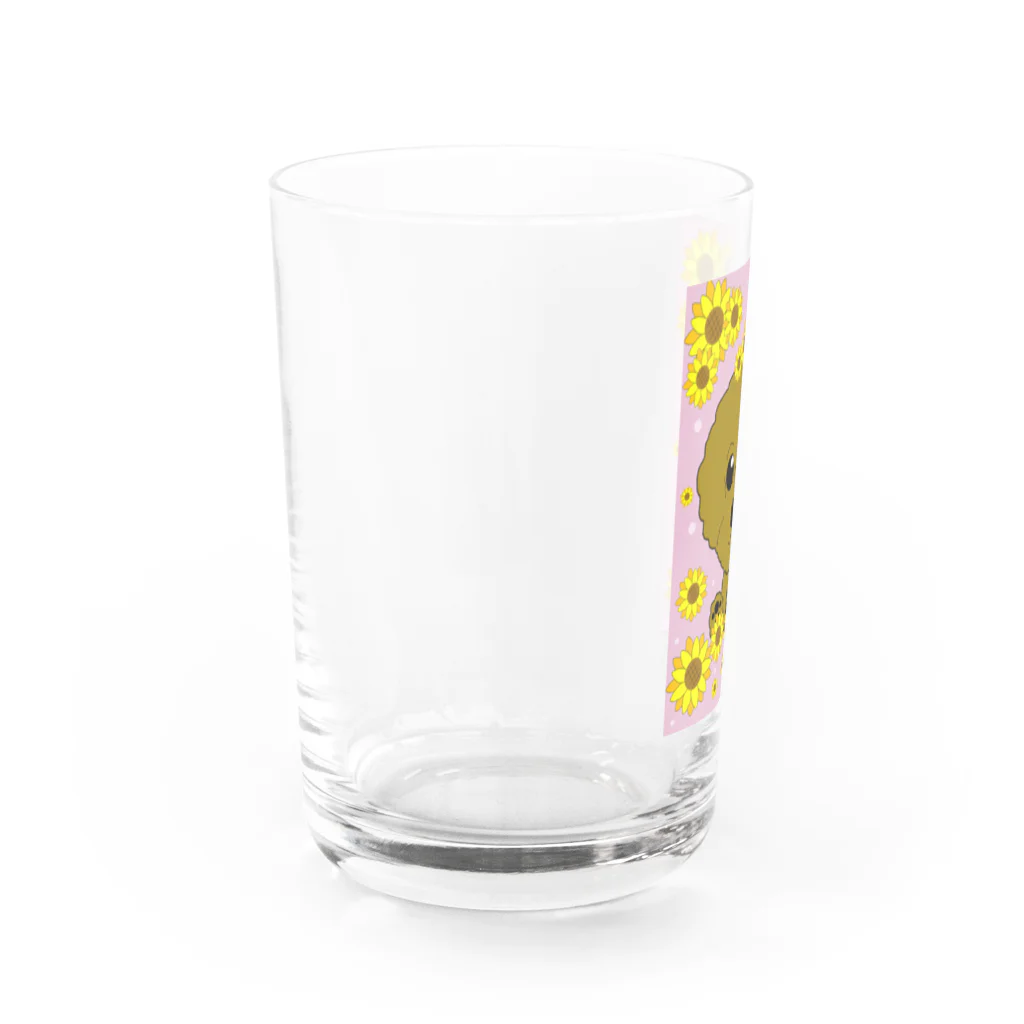 kororeo工房の向日葵の国のトイプードル Water Glass :left