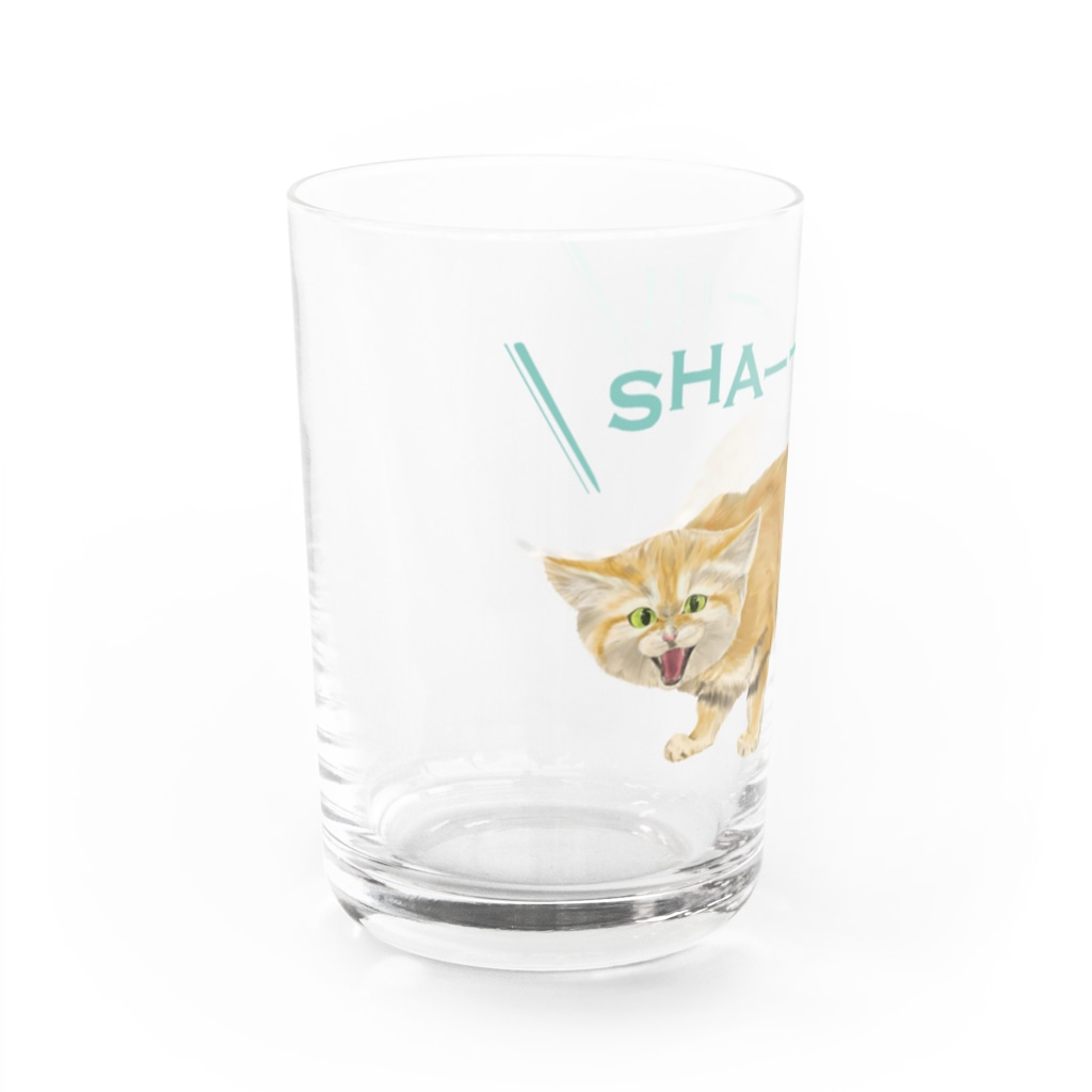 kitaooji shop SUZURI店のシャーするスナネコ Water Glass :left