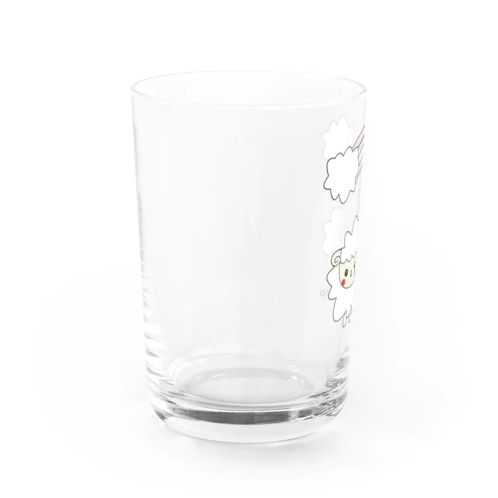 Mona♡Chirolのもふもふ♡ひつじさんNo.1 Water Glass :left