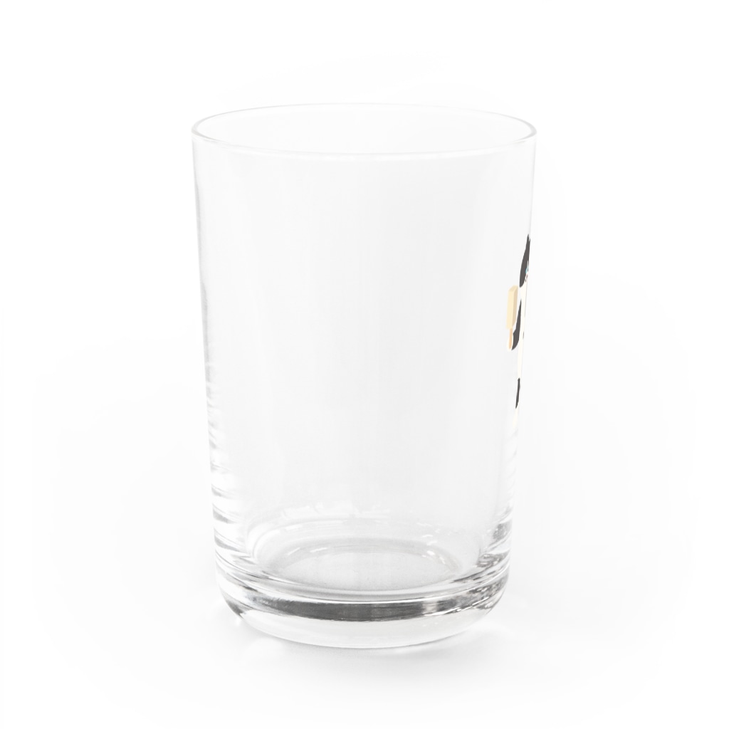 SUIMINグッズのお店のミルクアイスをまじめに運ぶねこ Water Glass :left