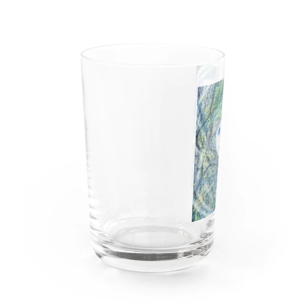 青い猫のこもれび Water Glass :left