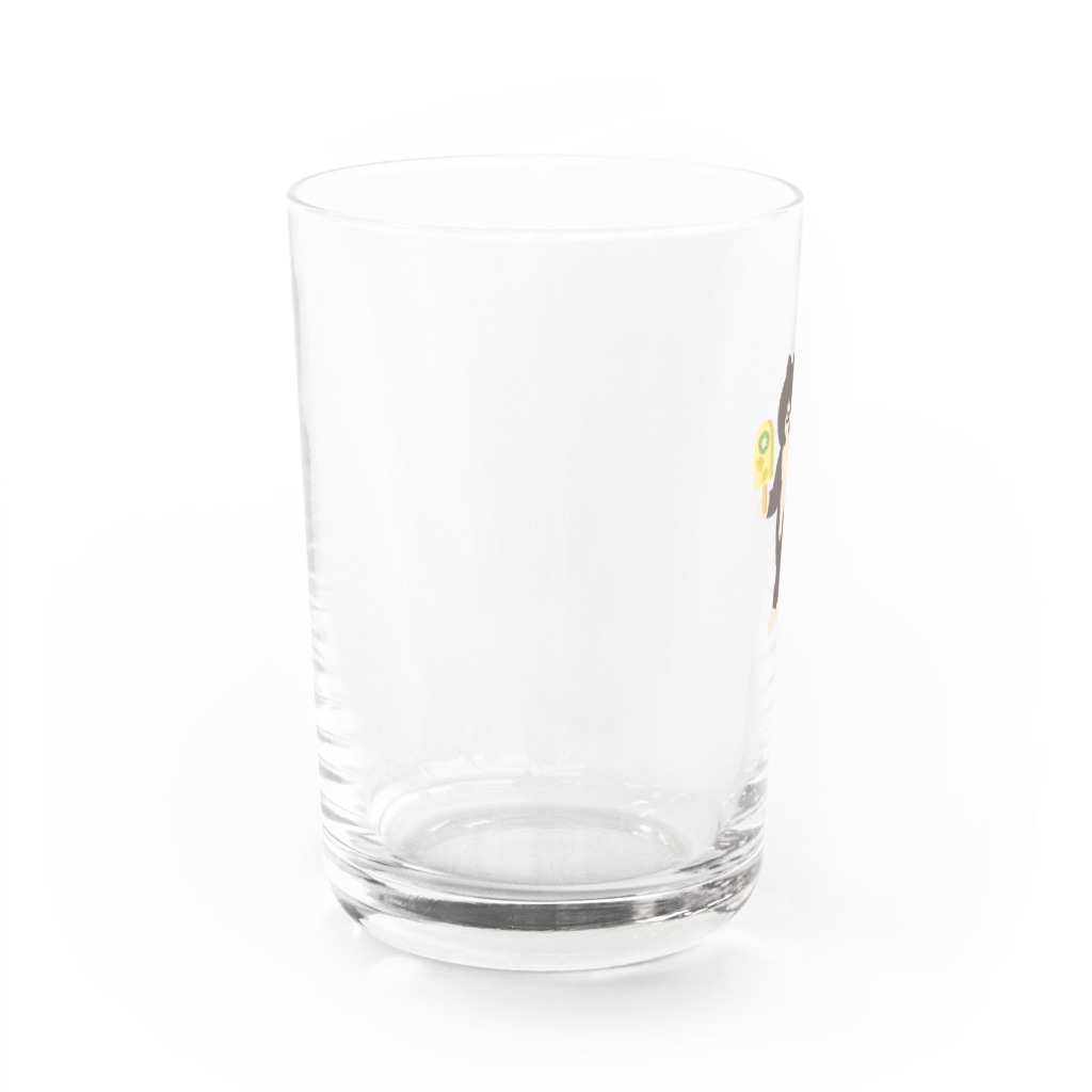 SUIMINグッズのお店のトロピカルアイスをワイルドに運ぶねこ Water Glass :left