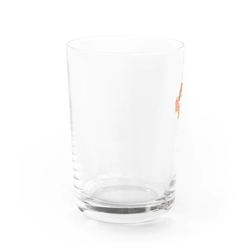 SUIMINグッズのお店のいちごアイスをあざとく運ぶねこ Water Glass :left