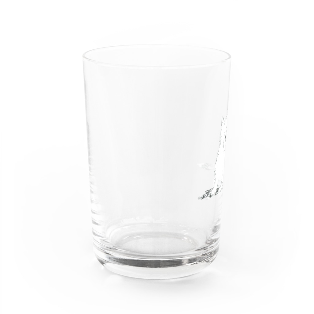 いわまともこのホワイトテリア Water Glass :left