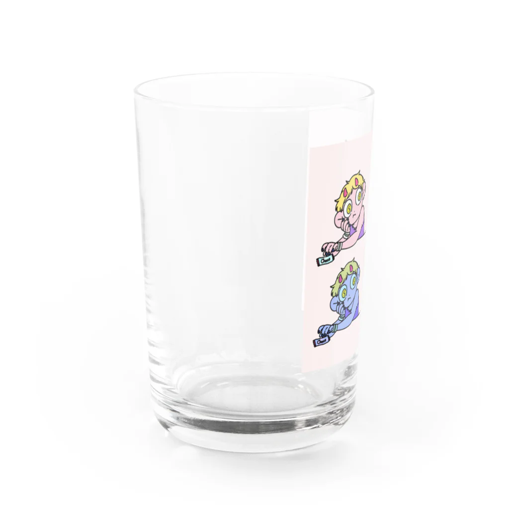 三毛猫汰郎のONIくん Water Glass :left