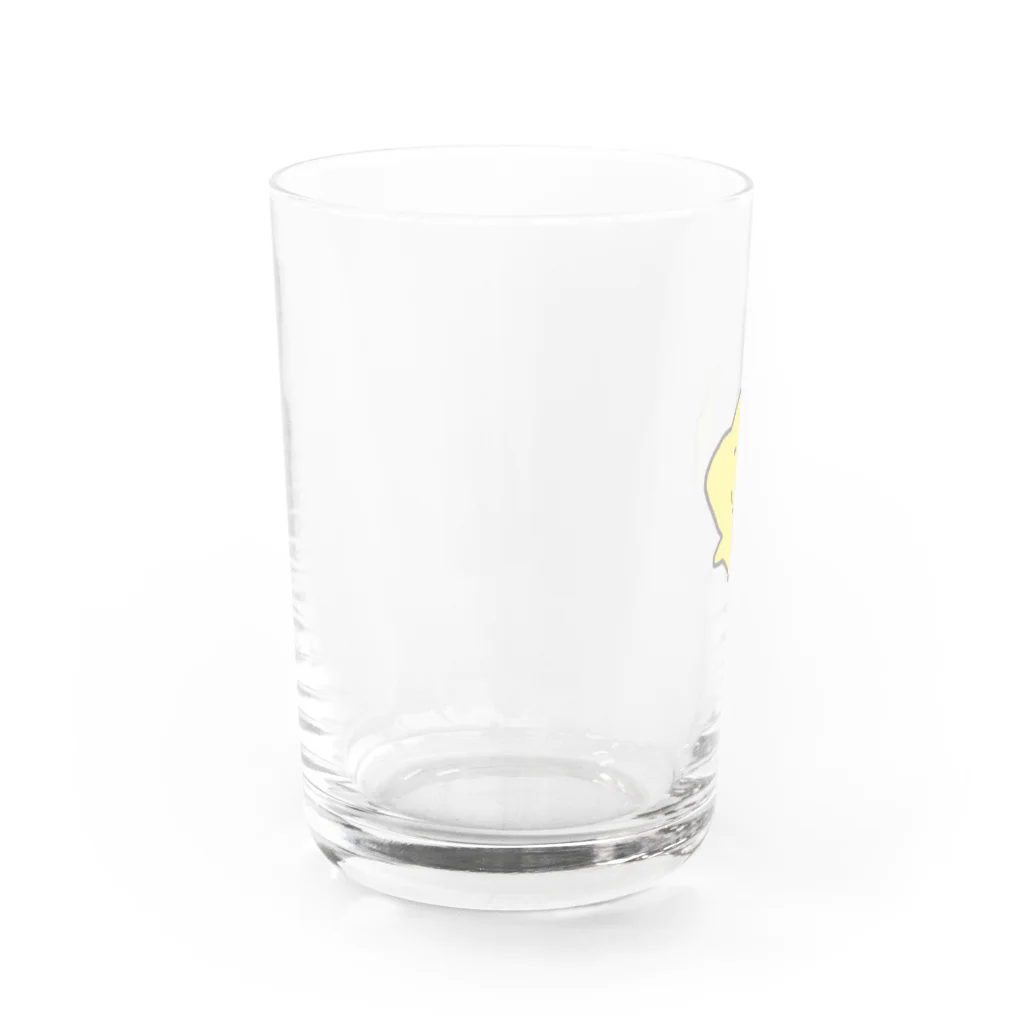ほたてちゃん開運研究所のパステルイエローのほたてちゃん Water Glass :left