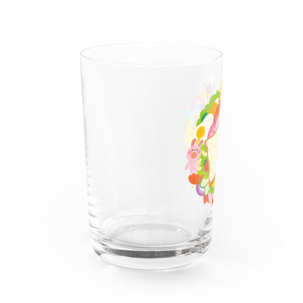 Illustrator イシグロフミカのサンドイッチ Water Glass :left