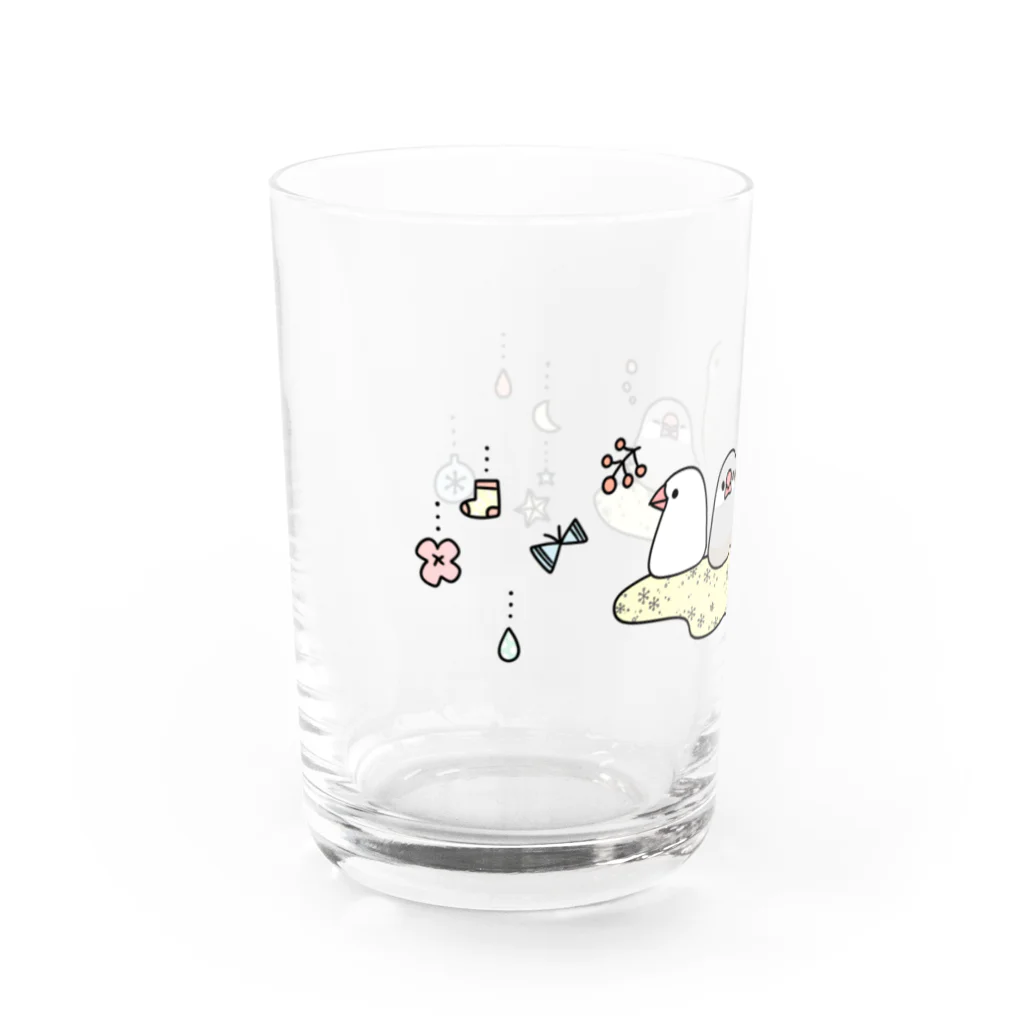 ・buncho days・ 文鳥デイズのキラふわ文鳥 Water Glass :left