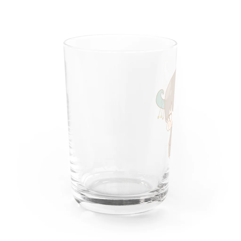 桃色 めめの恋くん (♡) Water Glass :left