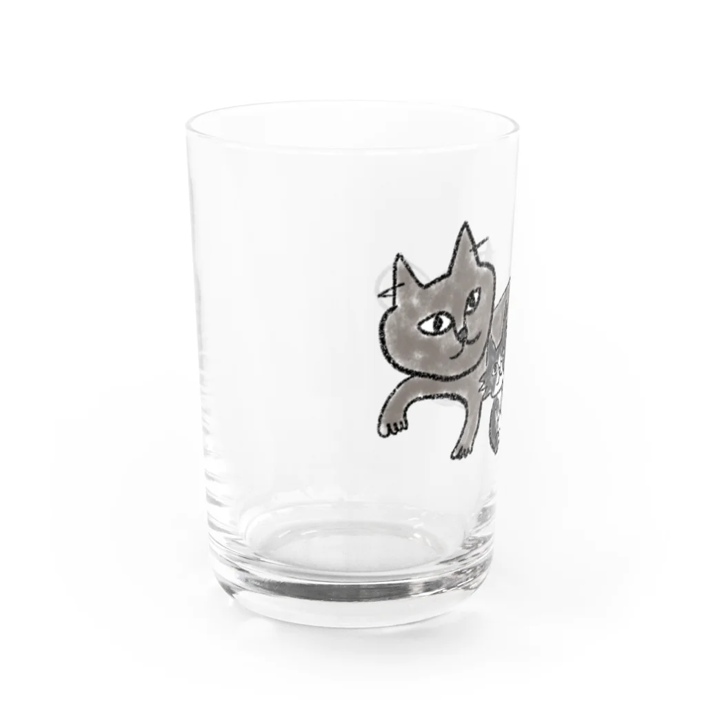 ニャンコ一族のみんないっしょ Water Glass :left