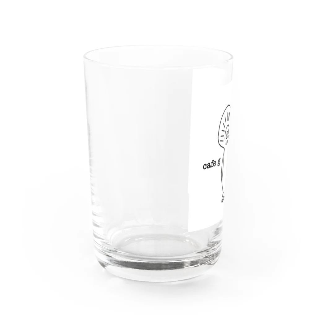 cafe gのcafe g  logo Water Glass :left