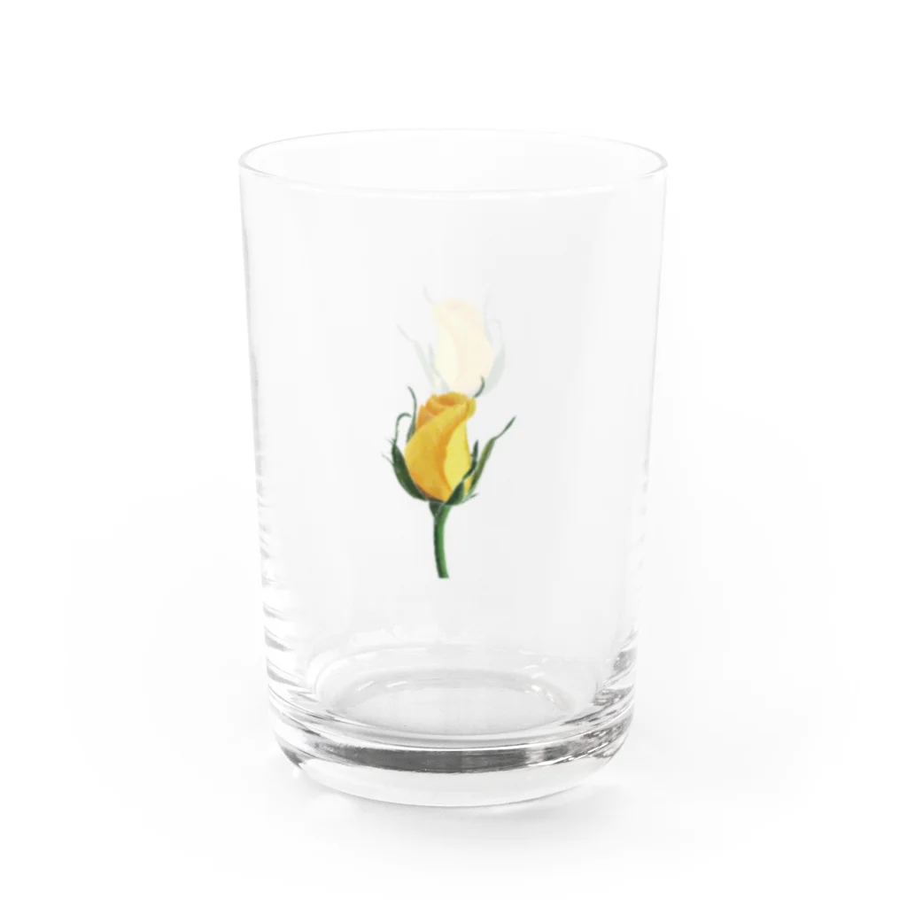 utouch_の黄色いバラ Water Glass :left