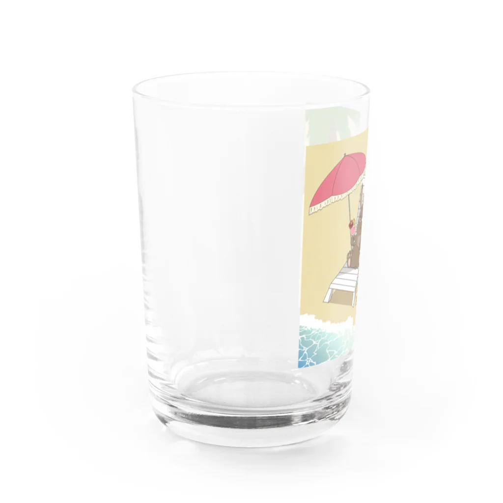 はむはむえどちゃんのはむうさ 夏のバカンス Water Glass :left