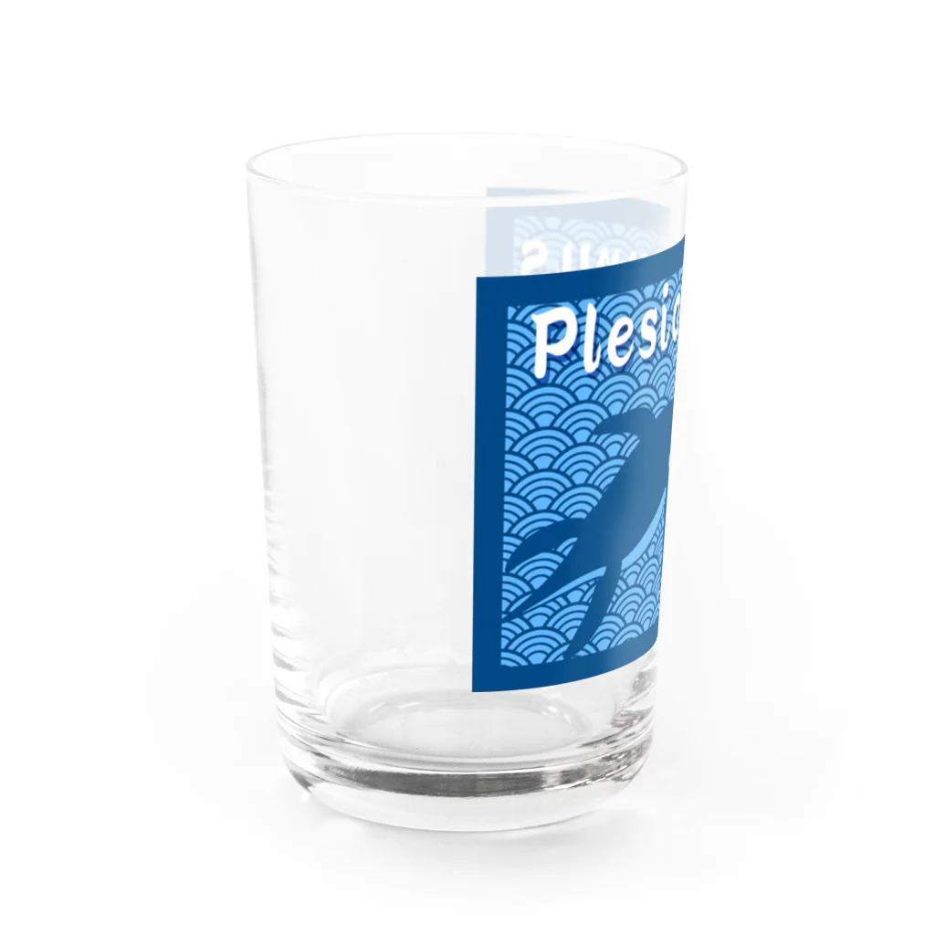 半紙半生のプレシオサウルス Water Glass :left