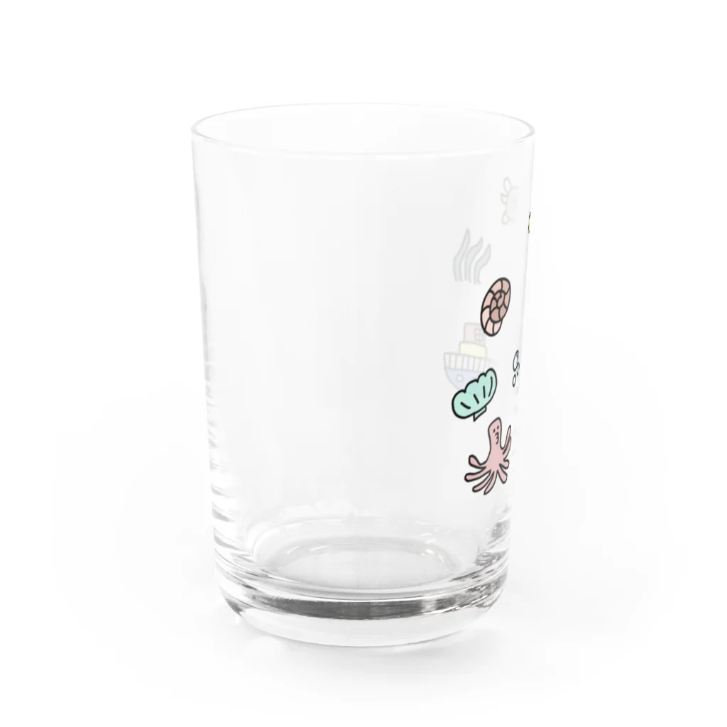Pyuuuupiの爽やか海のコップ グラス左面
