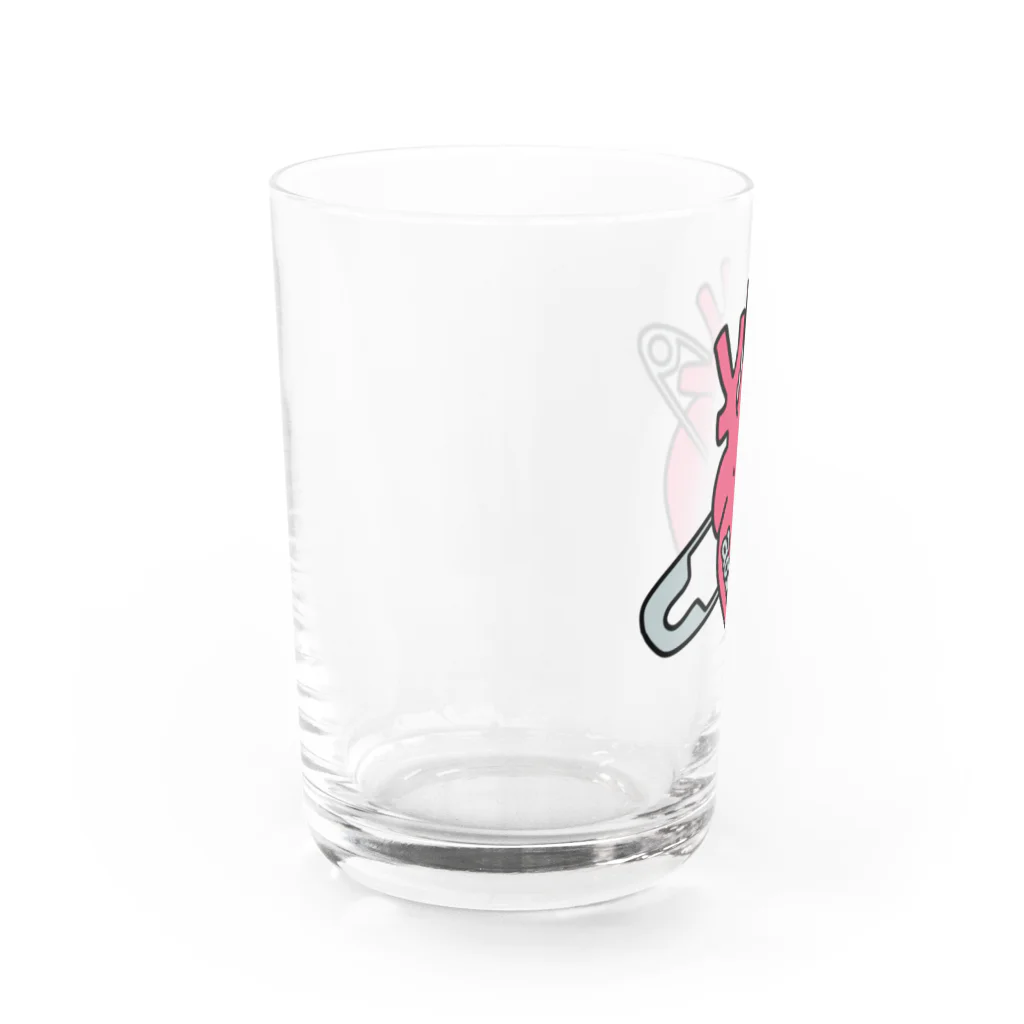 CARPE DIEMの安全ピンハート Water Glass :left