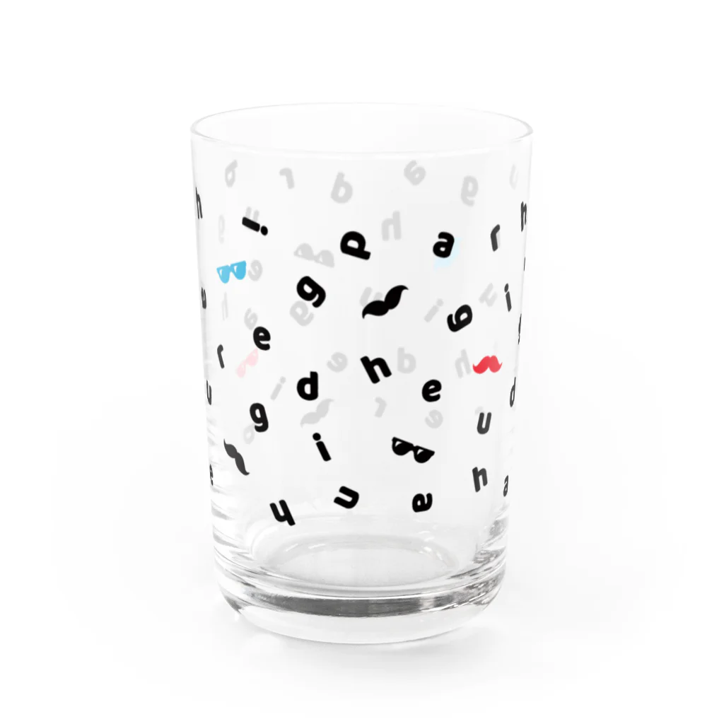 ひげづらのひげづらのサングラス（SUZURI製） Water Glass :left