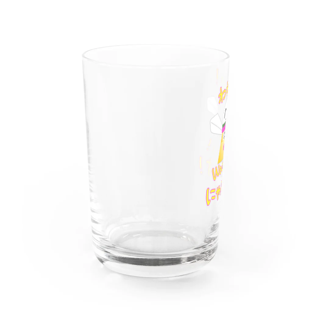 わわう 一なおろろろ wawau✨♫のわわうwawau(^^)ありがとうにゃんくす♪ Water Glass :left