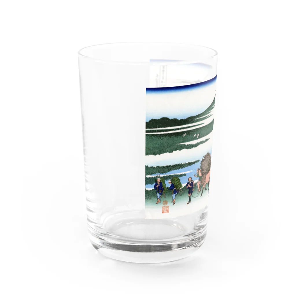 寿めでたや(ukiyoe)の葛飾北斎_冨嶽三十六景　駿州大野新田 Water Glass :left