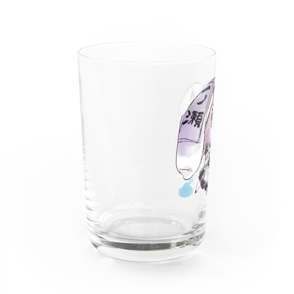 ʚ一ノ瀬 彩 公式 ストアɞの一ノ瀬彩ラフ画タッチちびｷｬﾗ【ﾆｺｲｽﾞﾑ様Design】 Water Glass :left
