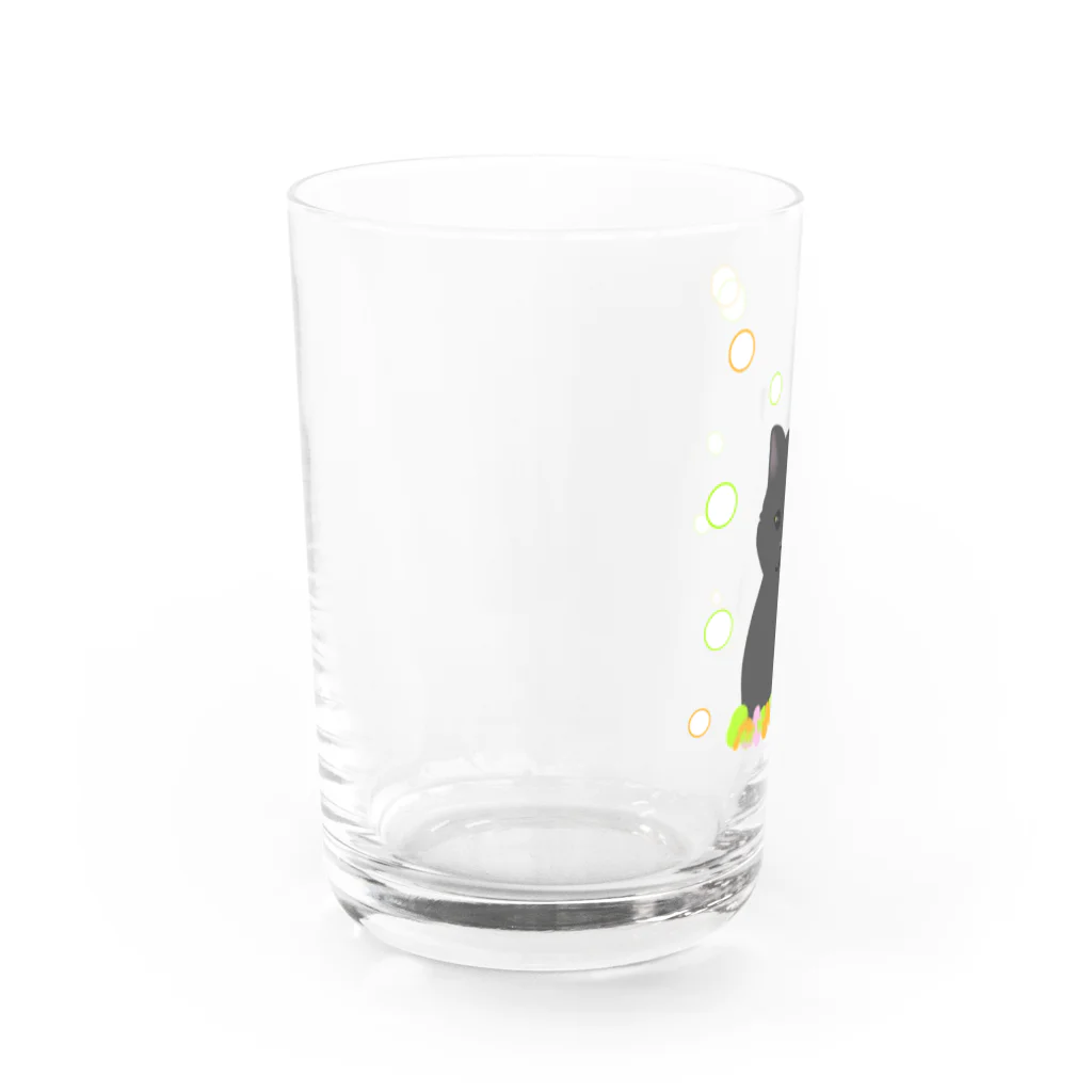 greetenの癒し猫 黒猫 Water Glass :left