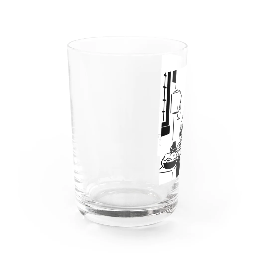 山形屋米店の牛乳を注ぐ女 Water Glass :left