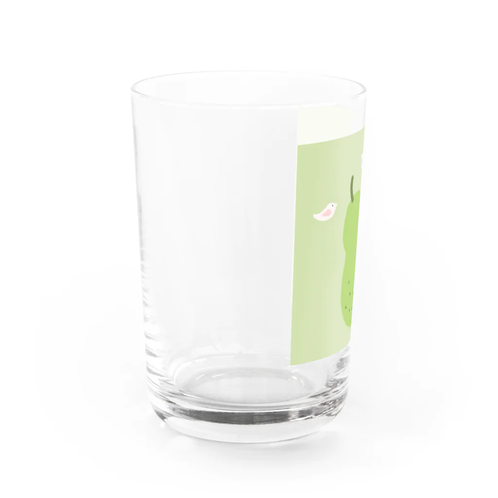 梨ソーダランドの子うさぎと洋梨 Water Glass :left