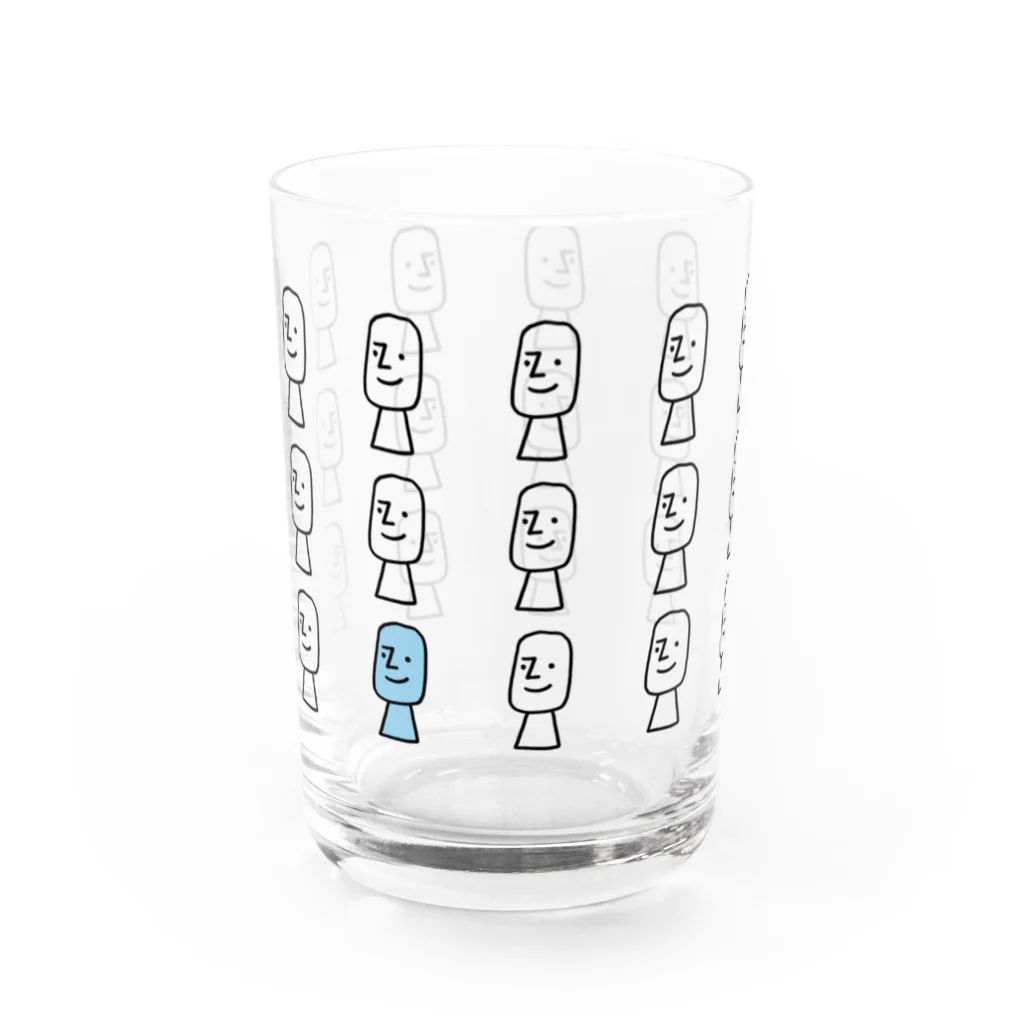 コンロランのイースター島のモアイ(27人) Water Glass :left
