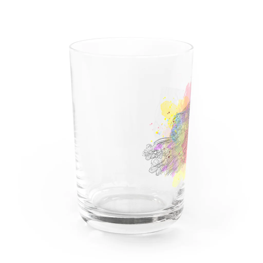 suitouka official item shopの水透花のおんなのこ(絵の具ver.) Water Glass :left