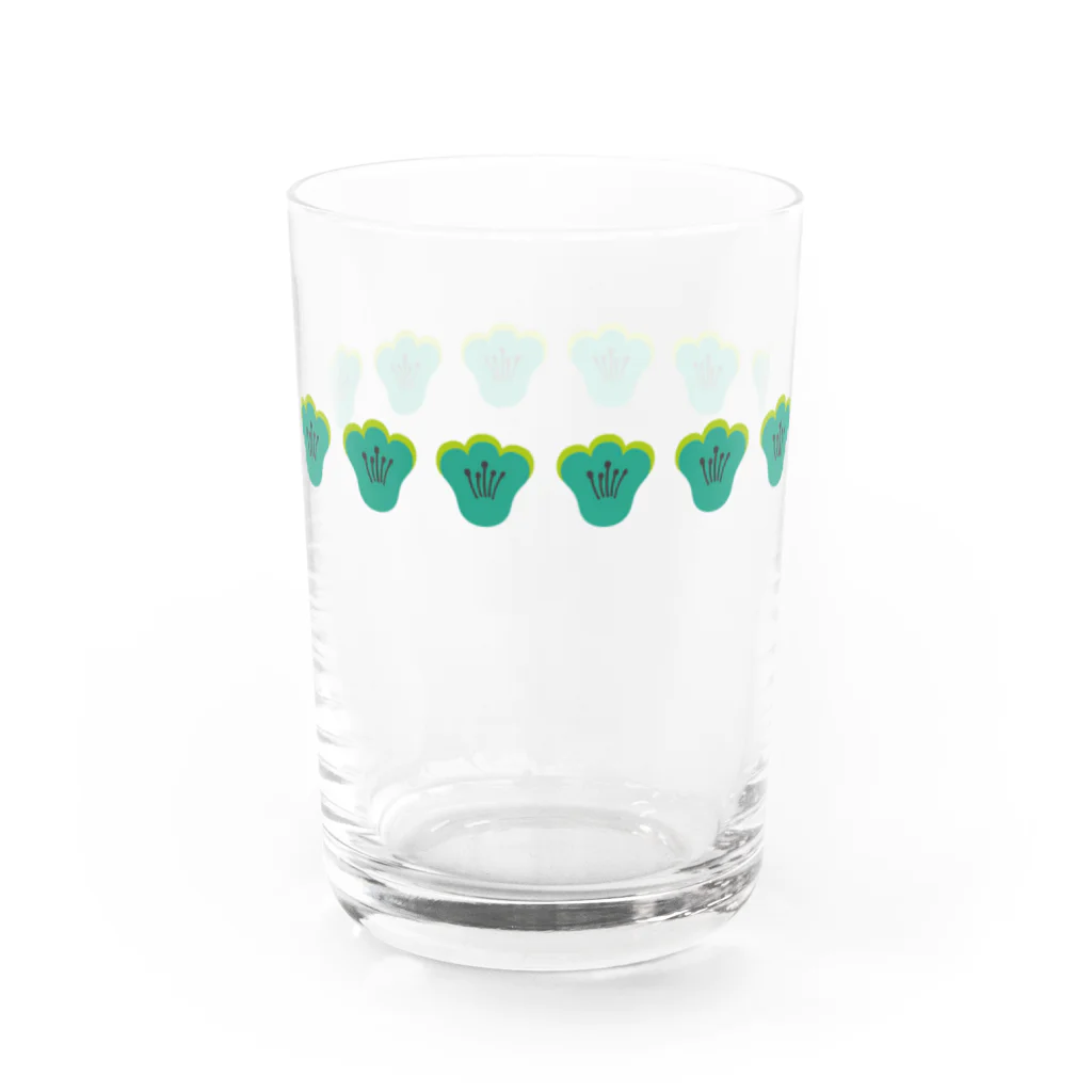 Wonder Bird Forestのティータイムの花［TTF17-GREEN］ Water Glass :left