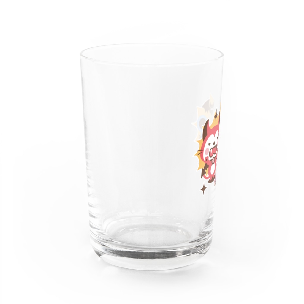 ミニマムユニヴァース@SUZURIのデビねこくんとデビねずちゃん グラス アマビエ Water Glass :left