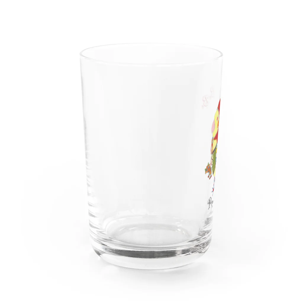 ねこぜや のROBOBO オカメインコ「ポポロボ」 Water Glass :left