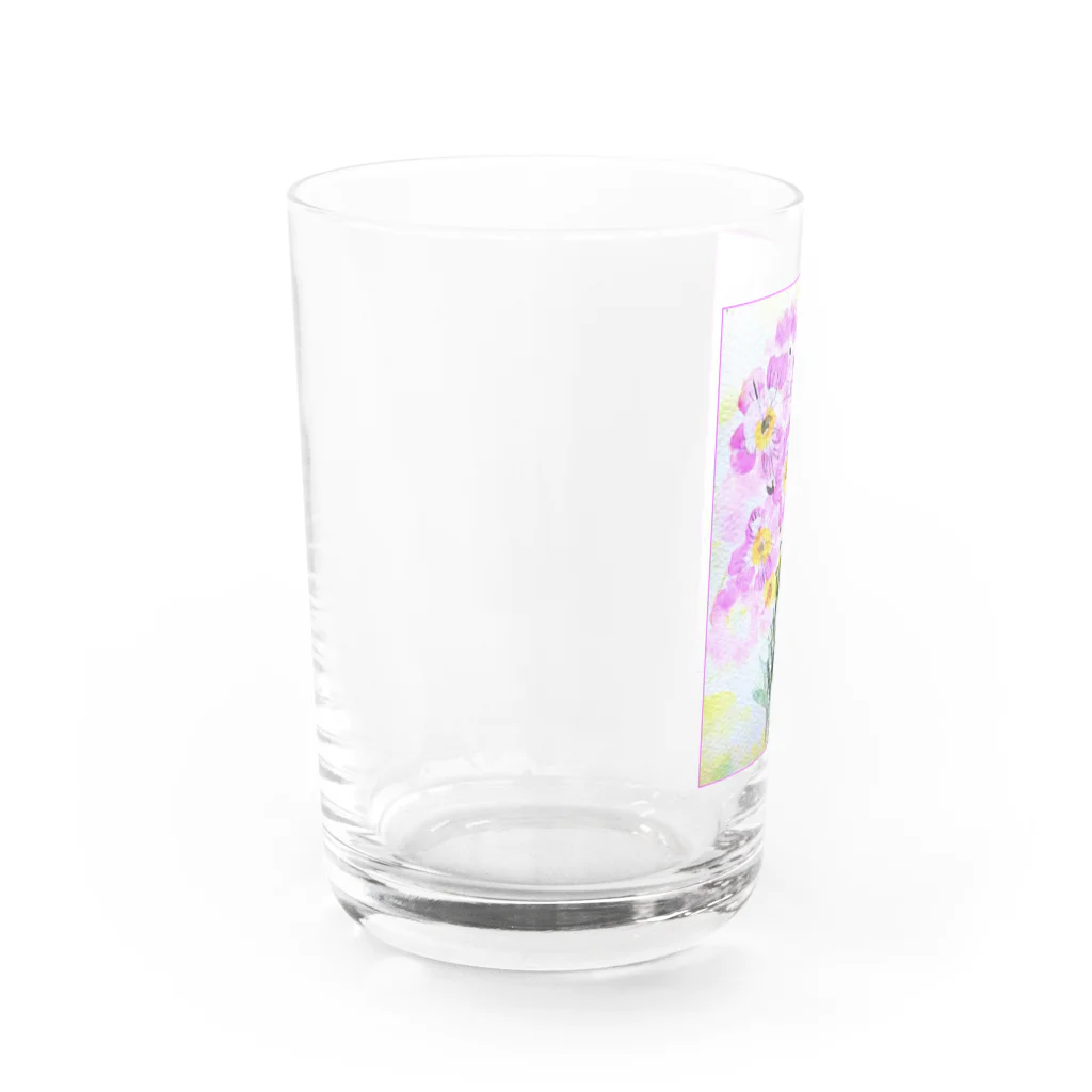 SUZURI.KEY-CHANの昼咲き月見草BF0902 Water Glass :left