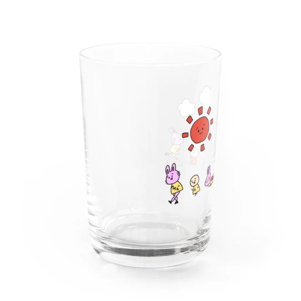 美脚うさぎをいっぱい製造の美脚うさぎとおさんぽ Water Glass :left