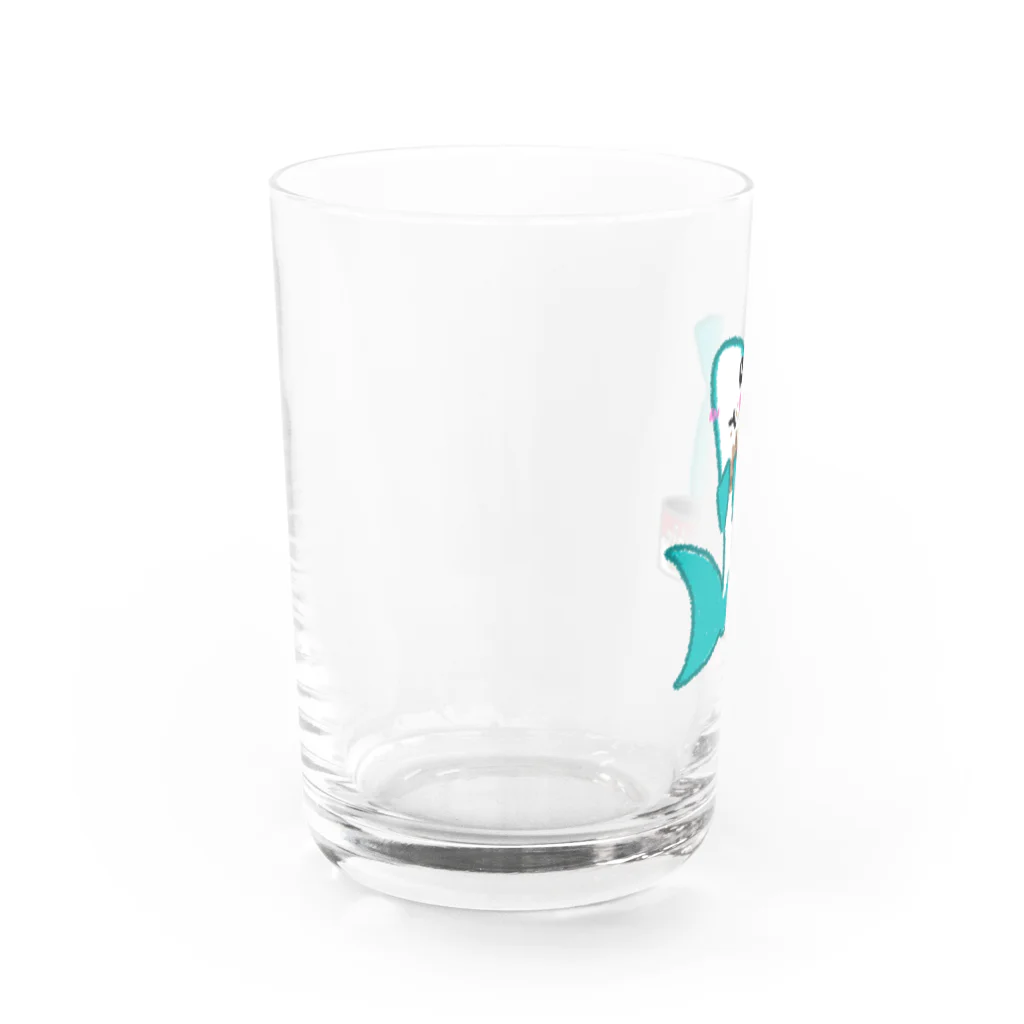 Jの居場所の初めてクッキーを食べたサメ Water Glass :left