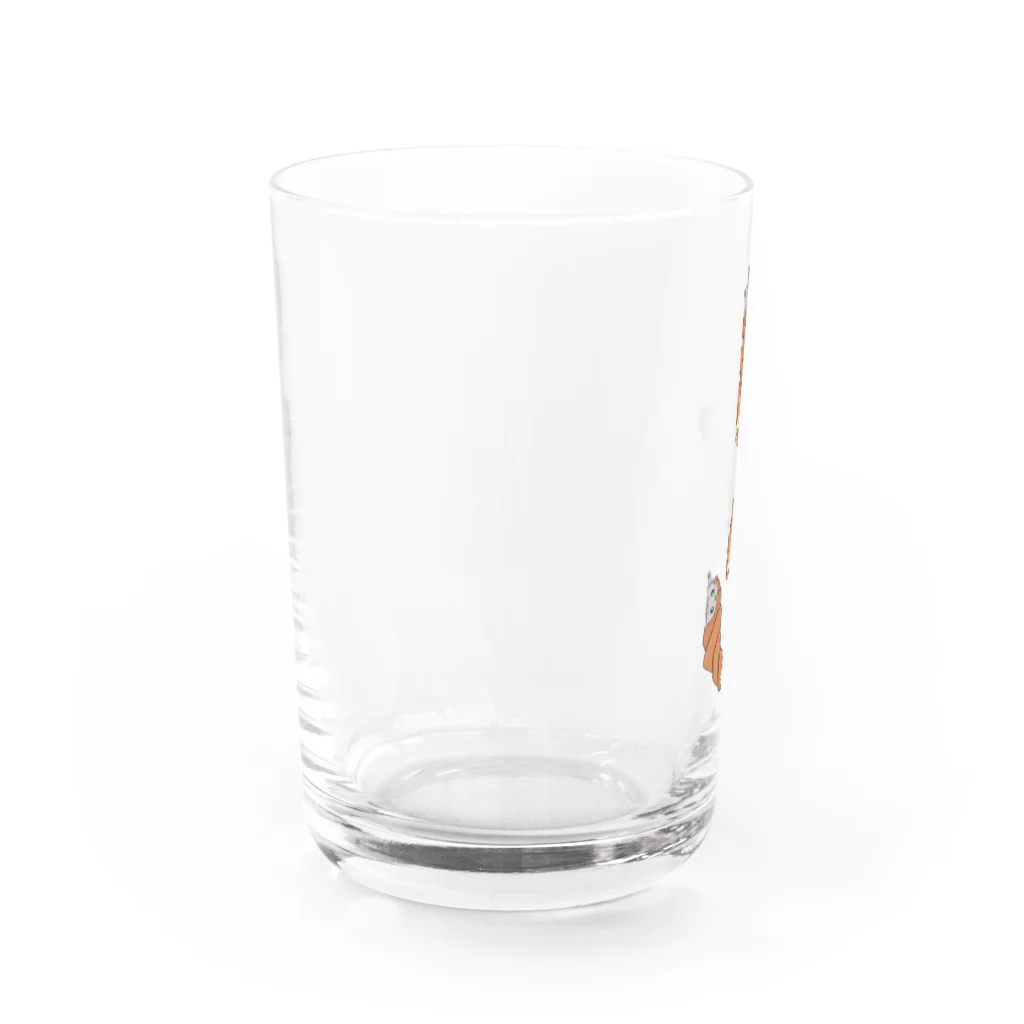 ハムぱん☆ハムロール＠直売店のネジネジハムぱん（ハムスター科・さくべい目） Water Glass :left