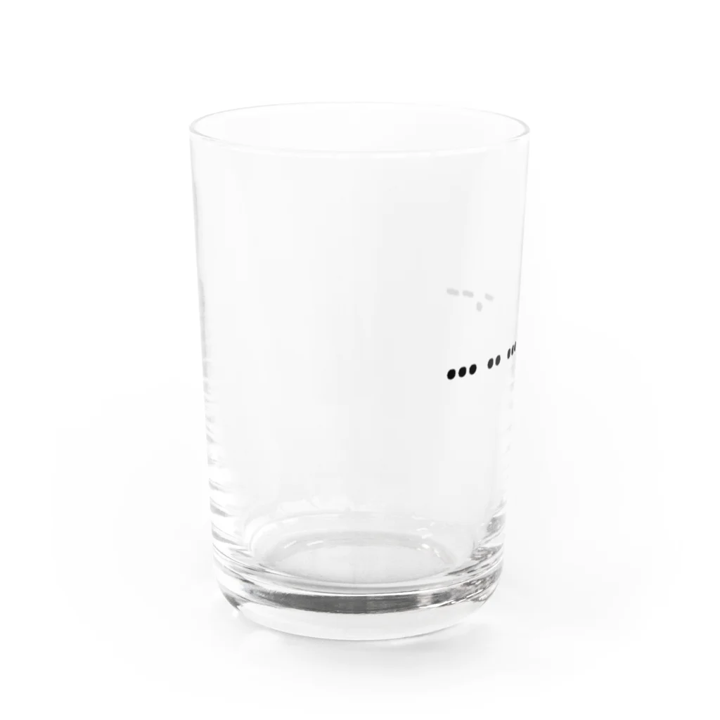 ヒュミリの店の淫語モールス信号シリーズ　「sissy」 Water Glass :left