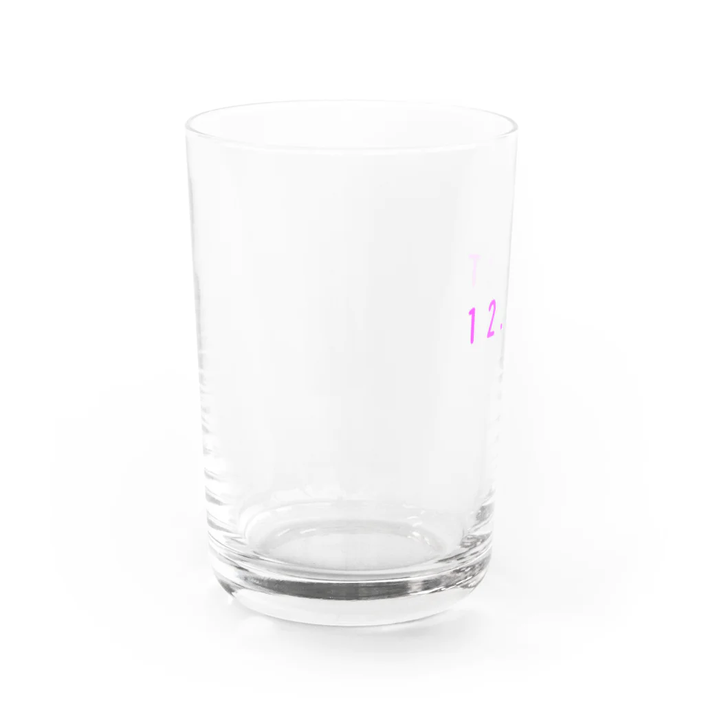 OKINAWA　LOVER　のバースデー［12.OCT］ピンク Water Glass :left