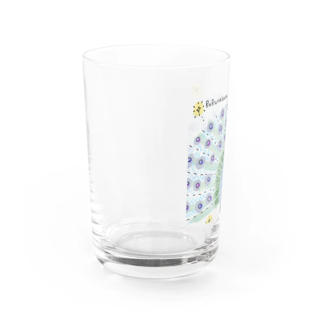 rururaburaのゆるゆるクジャク Water Glass :left