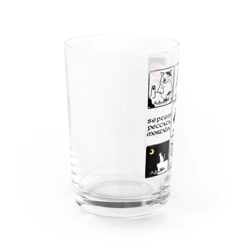 焦豆堂の七つの大罪（猫）カラー版 Water Glass :left