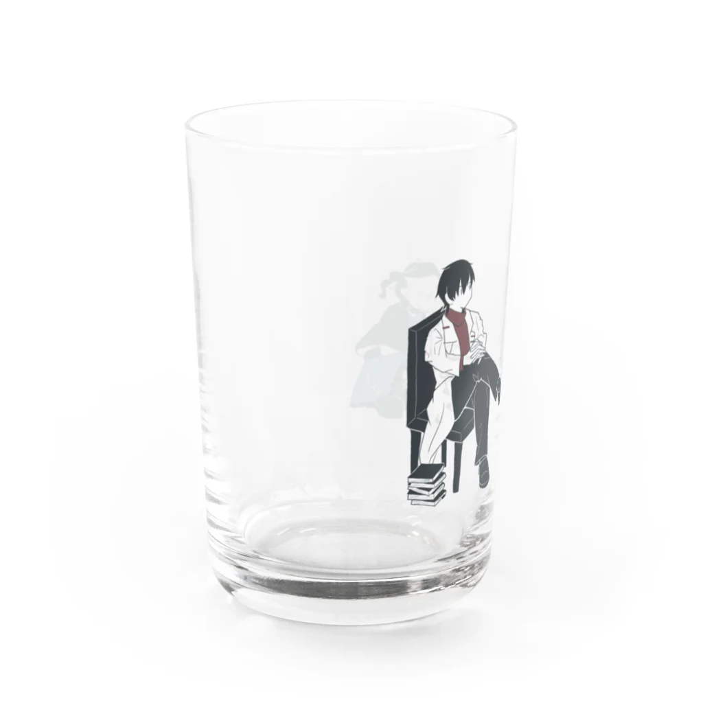 月城の探偵ちゃんと先生 Water Glass :left