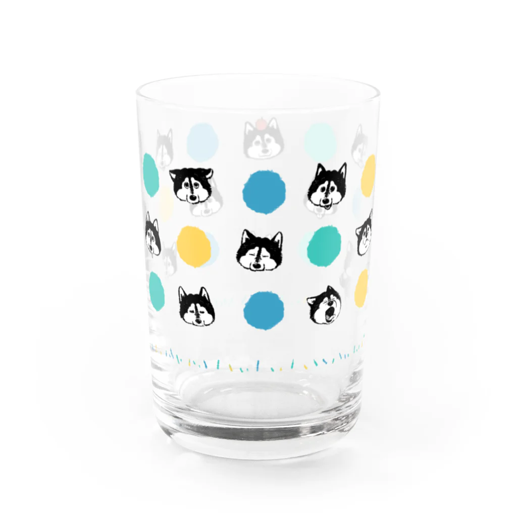 mokohiyori8の黒柴もこ。 Water Glass :left