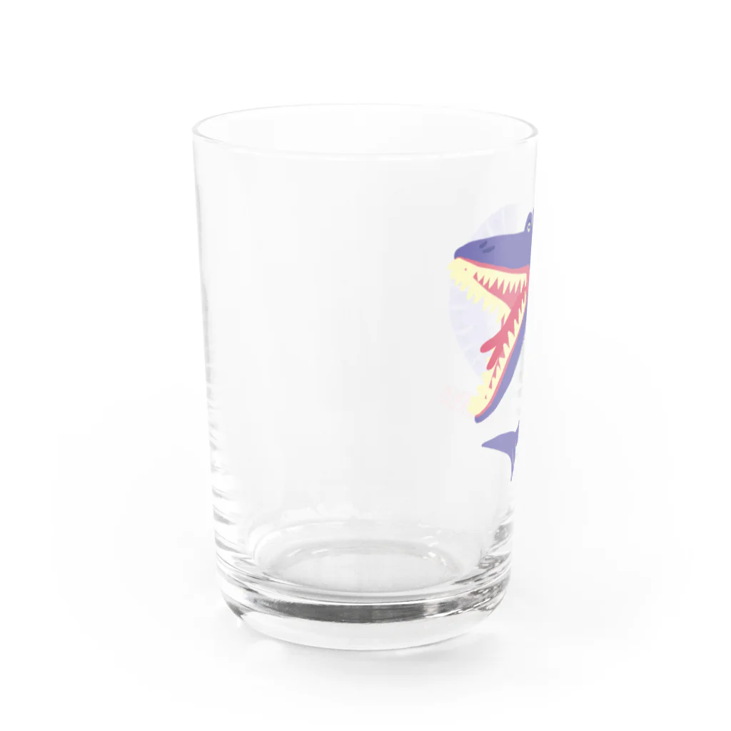 どうぶつYAのモササウルスだよ、がぉー！ Water Glass :left