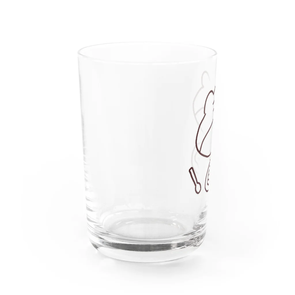 クマターンのクマタカレー ブラウン Water Glass :left