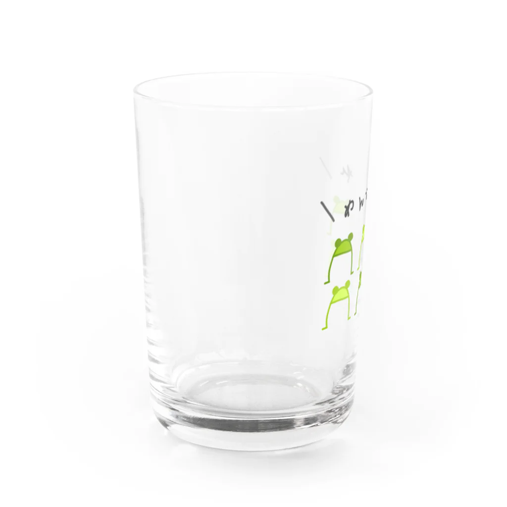 ダイナマイト87ねこ大商会のお出迎え！カエル隊 Water Glass :left