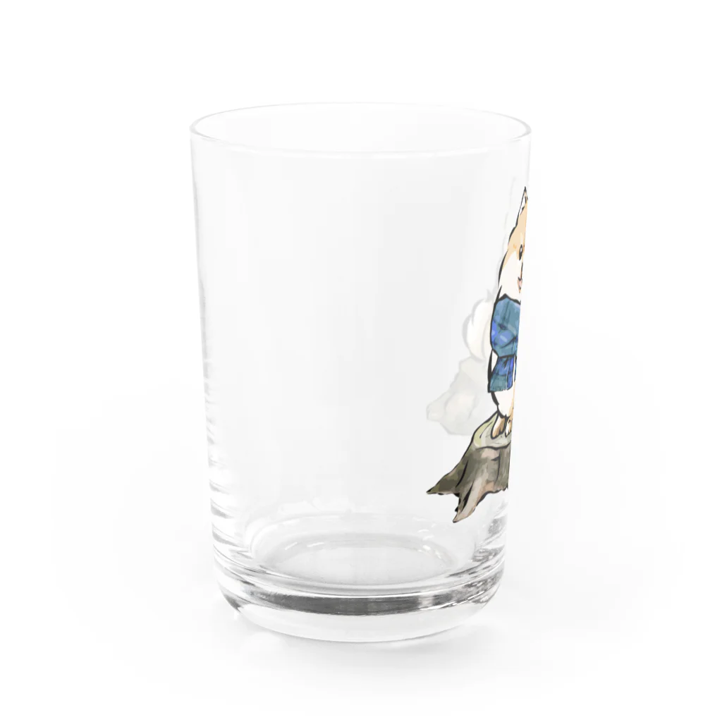 犬グッズの店しえるぶるーのマフラー犬　ポメラニアン Water Glass :left