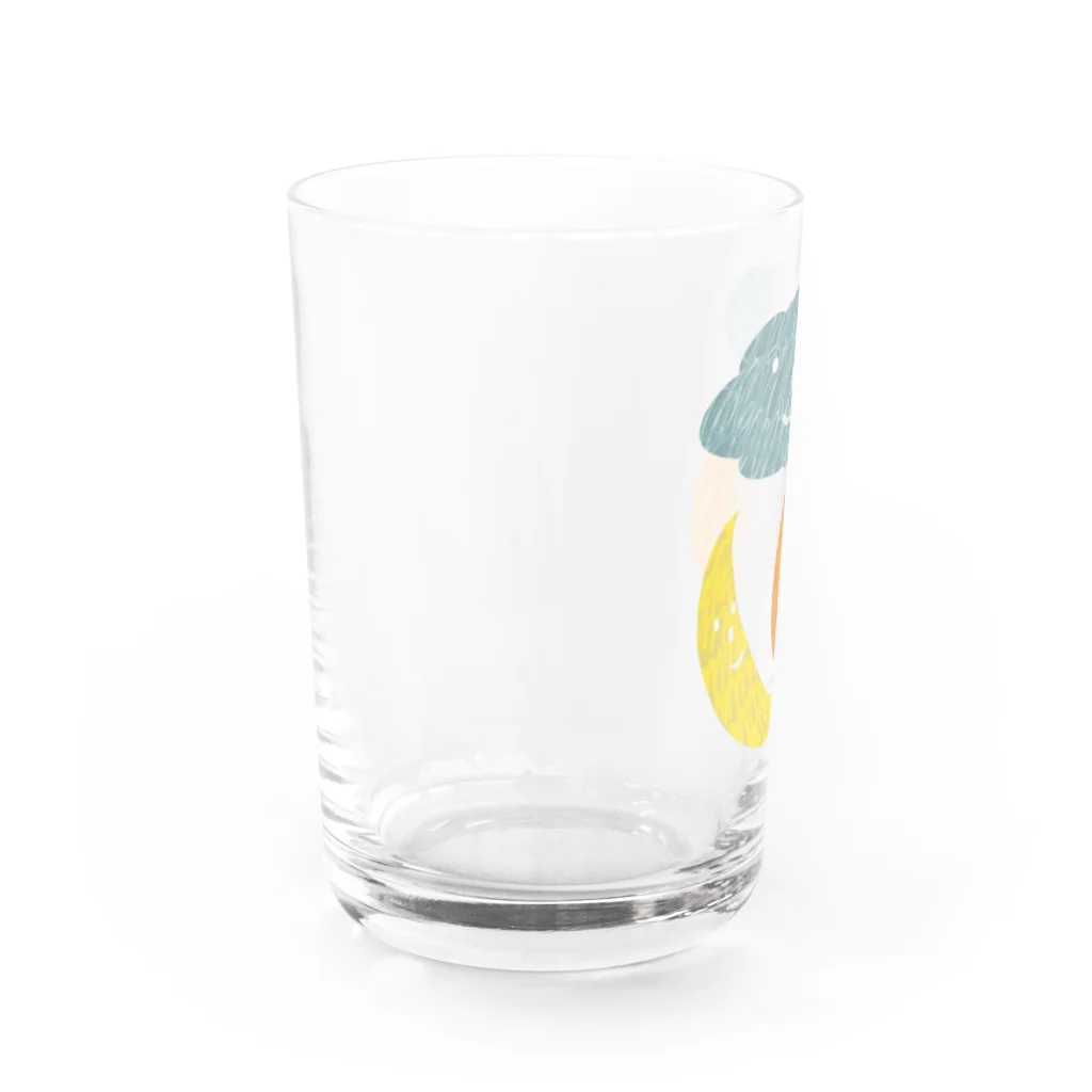 kikiのcloud,sun,moon Water Glass :left