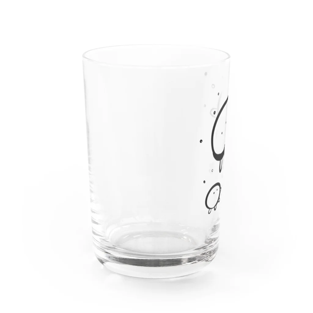 imuyのくらげのイラスト（黒） Water Glass :left