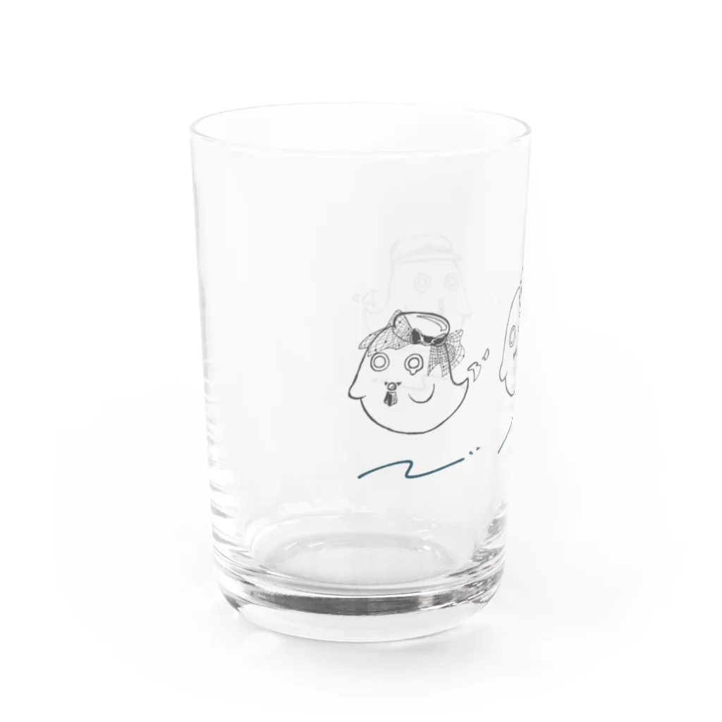 しろさきのおめかしゆうれい(透ける) Water Glass :left