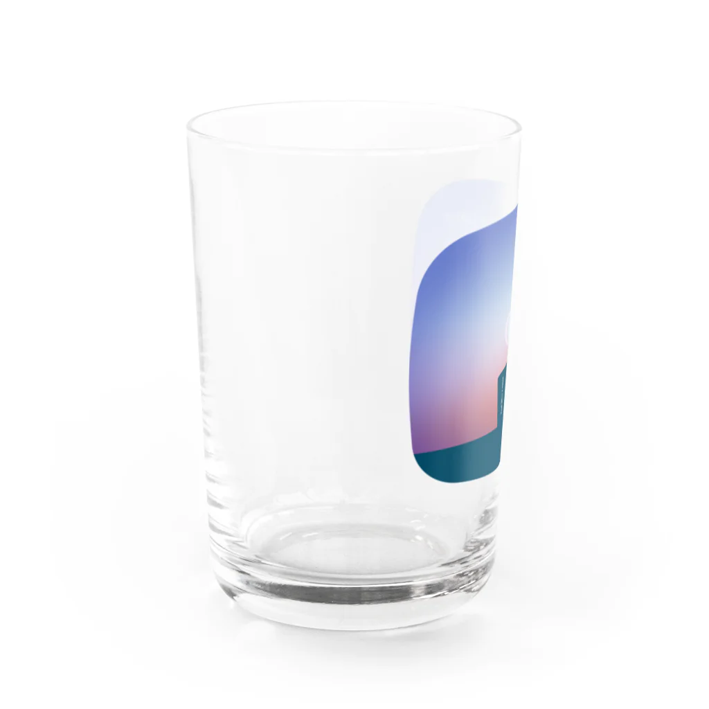 Teal Blue CoffeeのTeal Blue Hour Water Glass :left